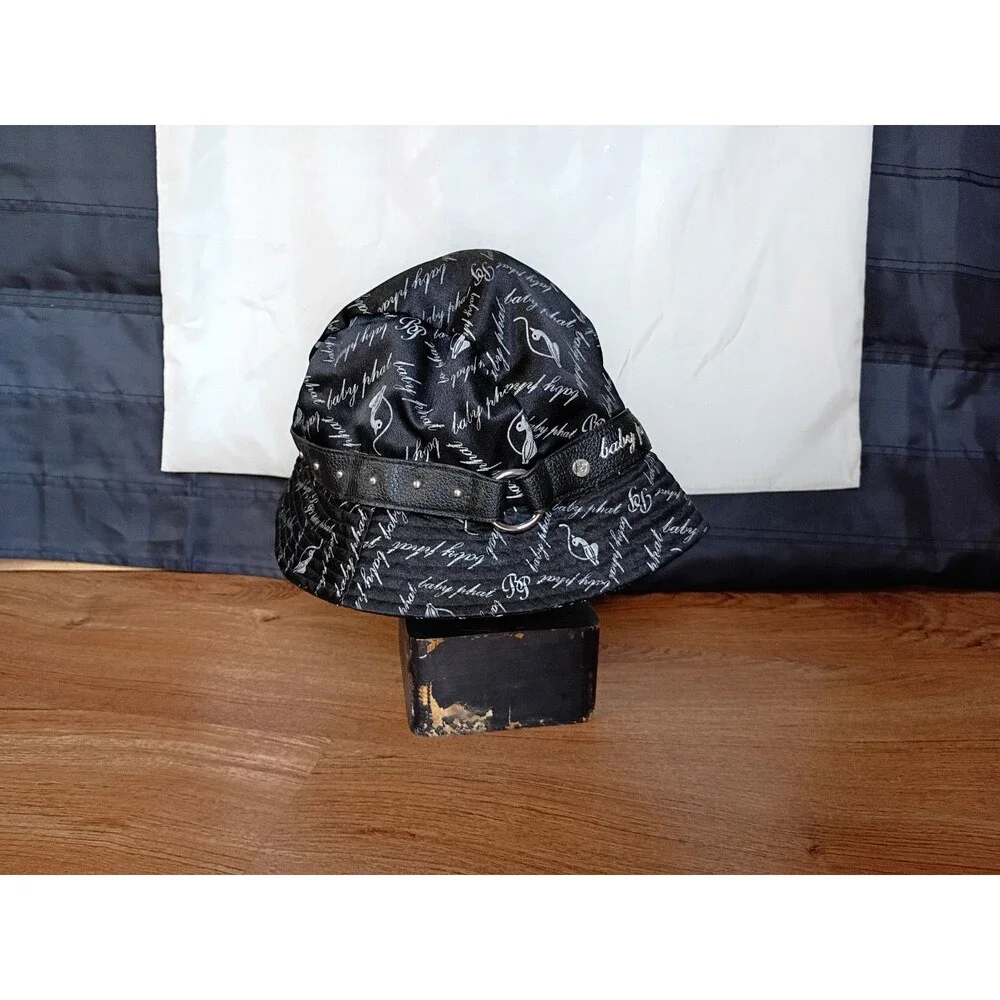 Baby Phat All-Over Print Bucket Hat Black Vintage